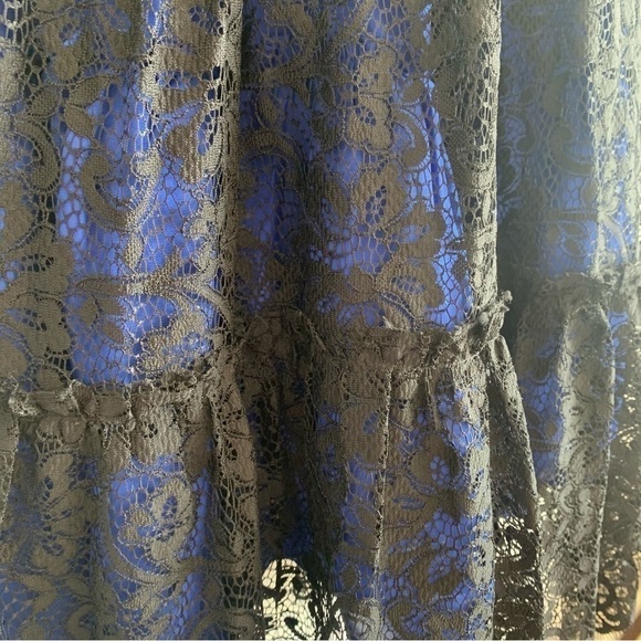 ANTHROPOLOGIE Moulinette Soeurs Royal Blue Lace Cottagecore Dress Size 4 - Picture 9 of 14